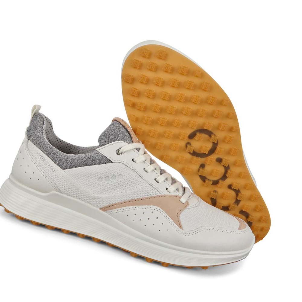 Men's Ecco Spikeless S-casual Golf Shoes White | Canada 557WNB